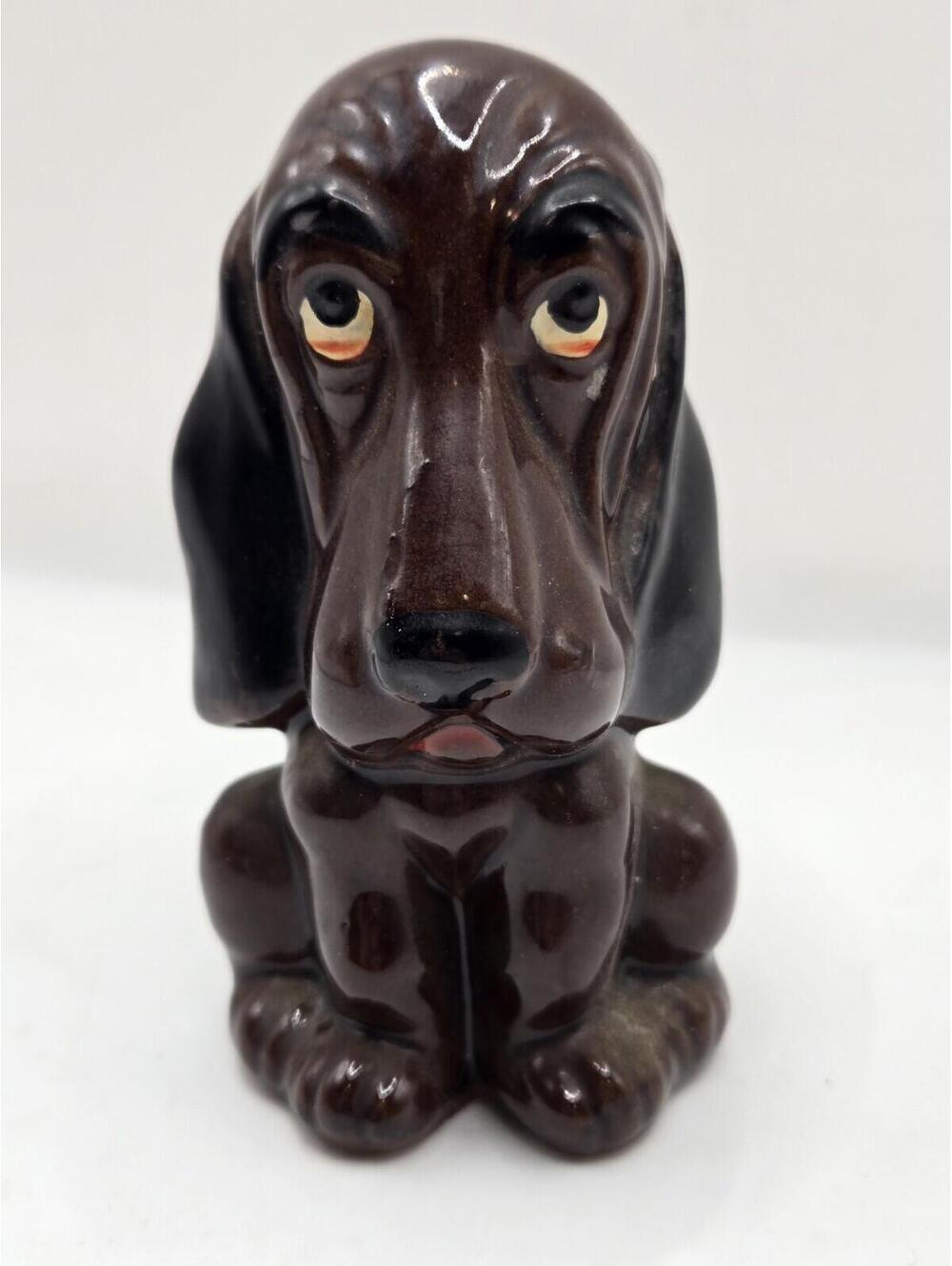 Vintage Enesco Salt Shaker Sad Eyed Basset Dog Mid Century Japan Replacement
